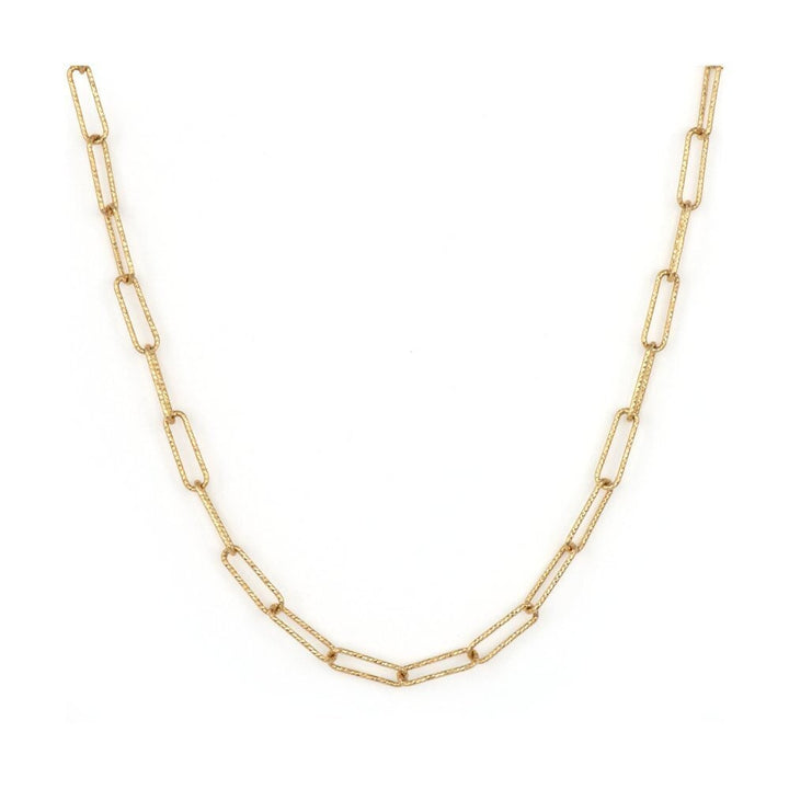 Diamond Cut Paperclip Link Chain