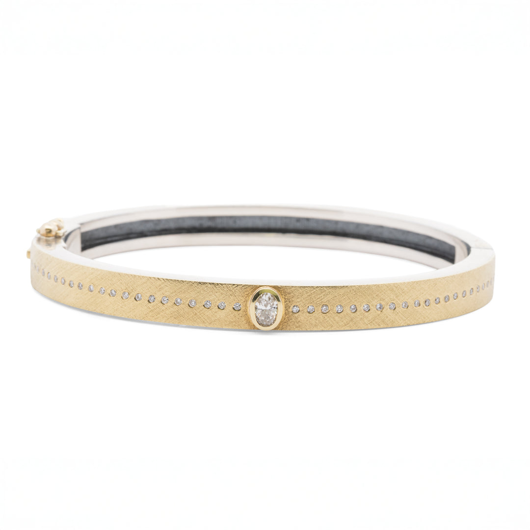 Trunk Show 6 mm Junia Plus Yellow Gold Oval Diamond Bracelet