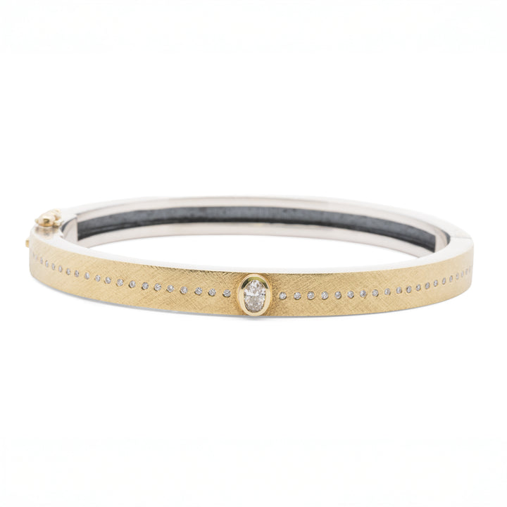 Trunk Show 6 mm Junia Plus Yellow Gold Oval Diamond Bracelet
