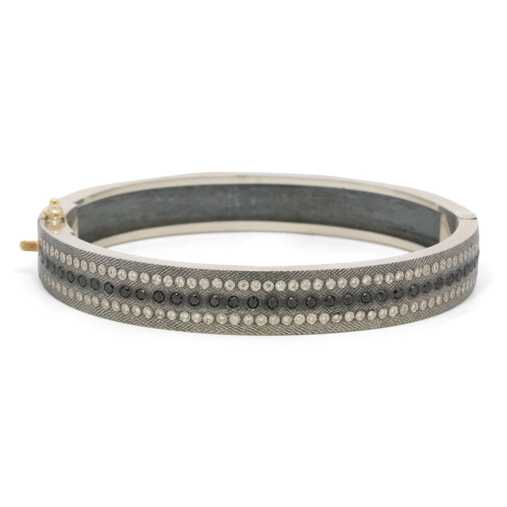 Trunk Show 8 mm Adam Triple Black & White Diamond Bracelet