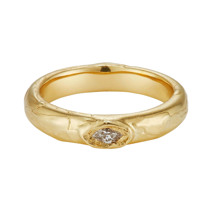 X 4 mm Marquise Diamond Single Scatter Ring