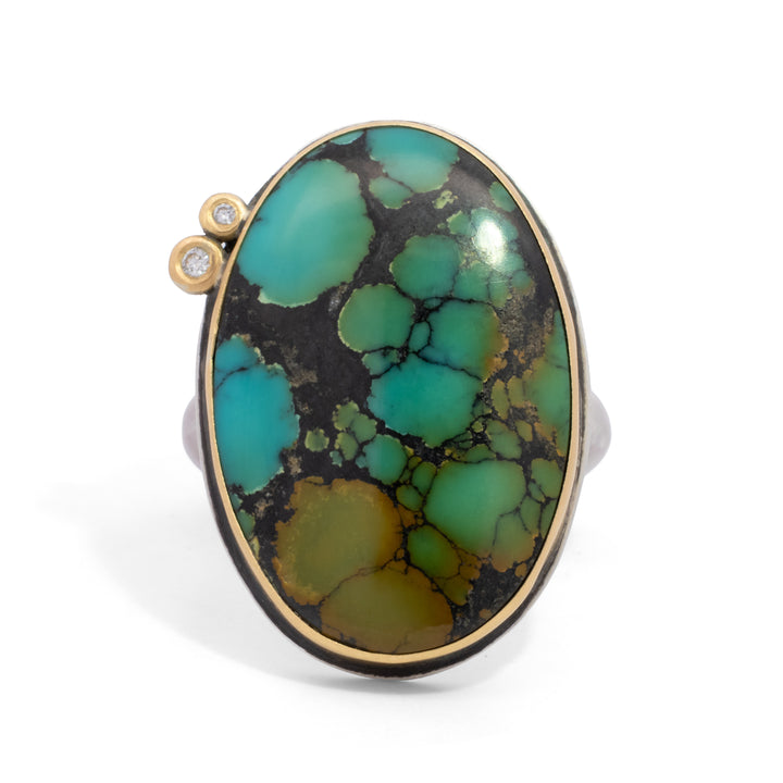 Turquoise and Diamond Ring
