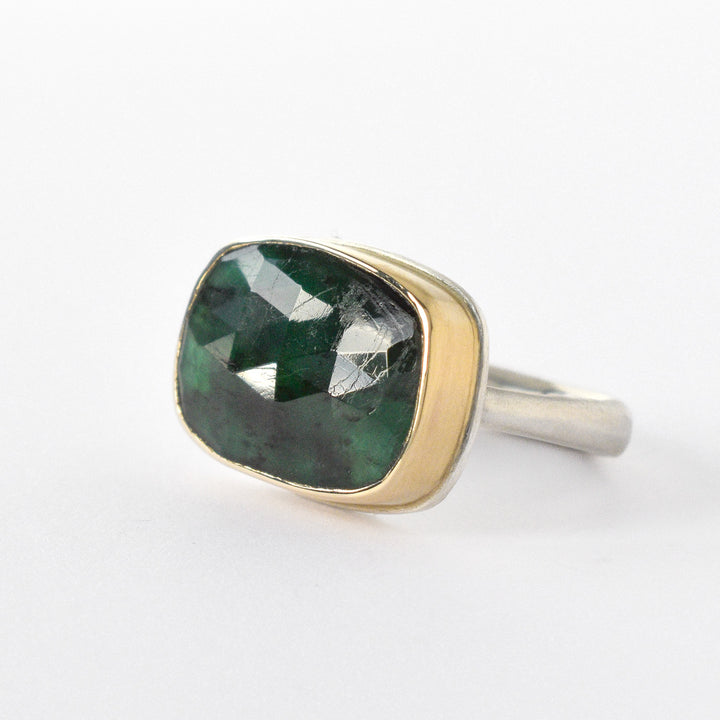 Rose Cut Emerald Ring