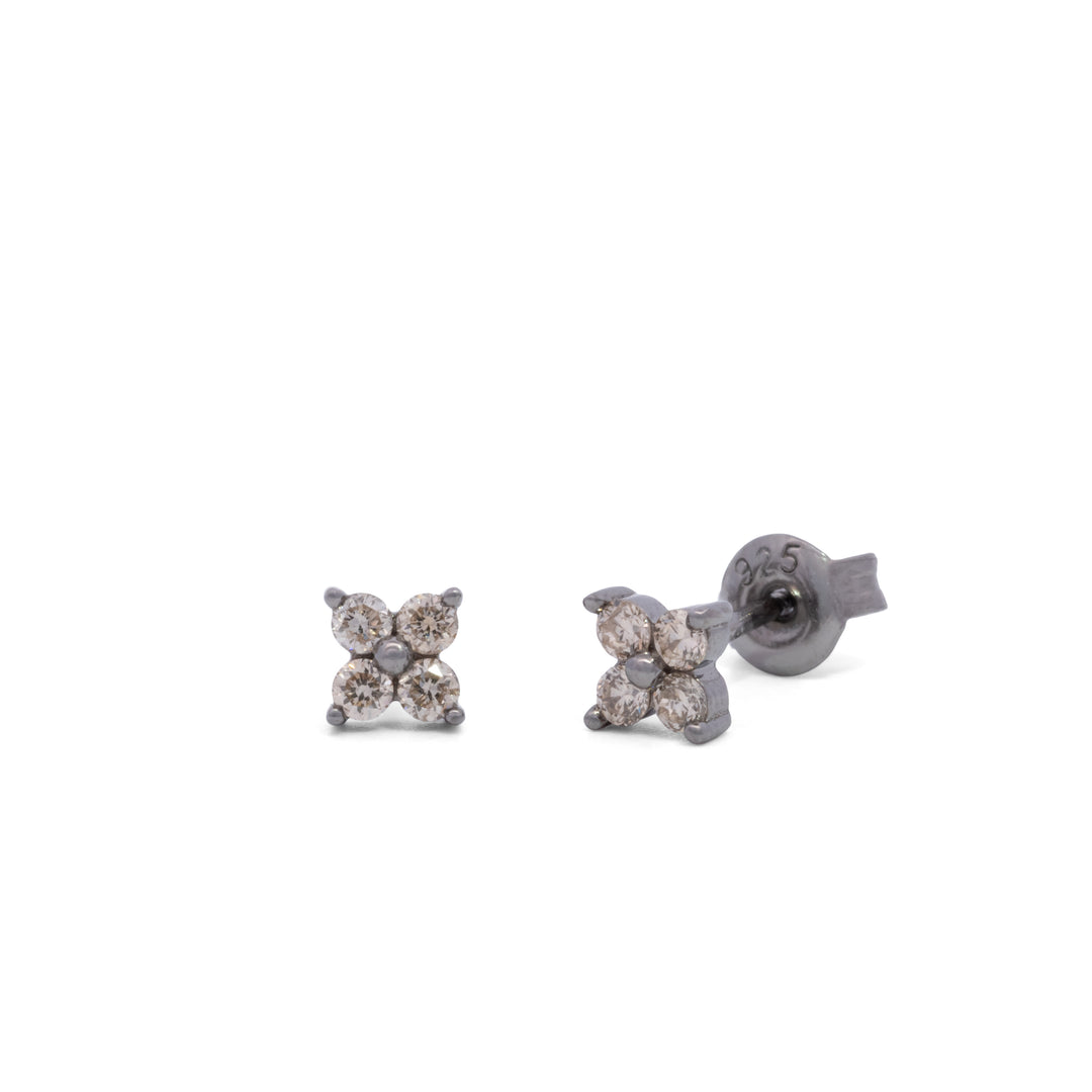 Four Point Diamond Small Post Earrings