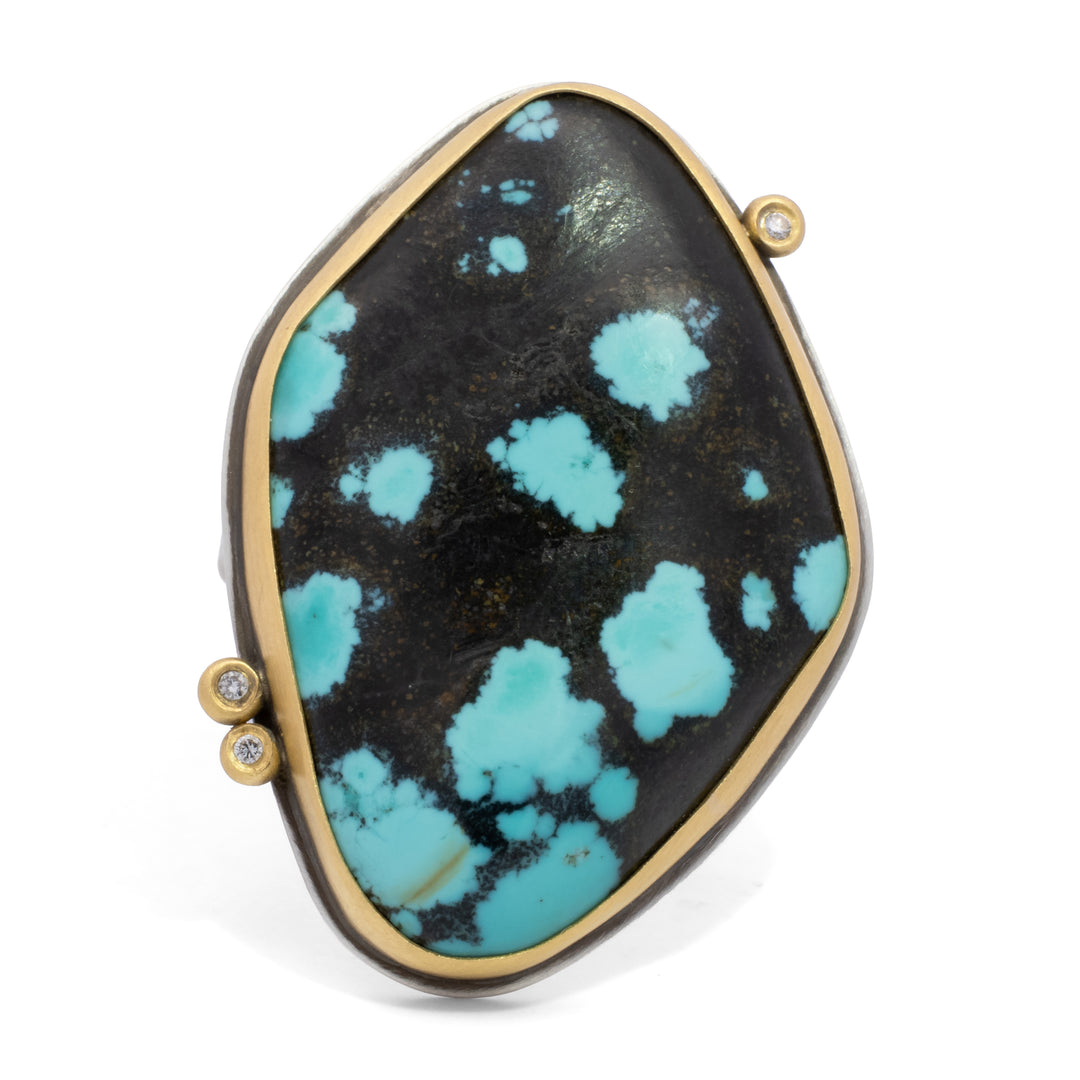 Turquoise and Diamond Ring