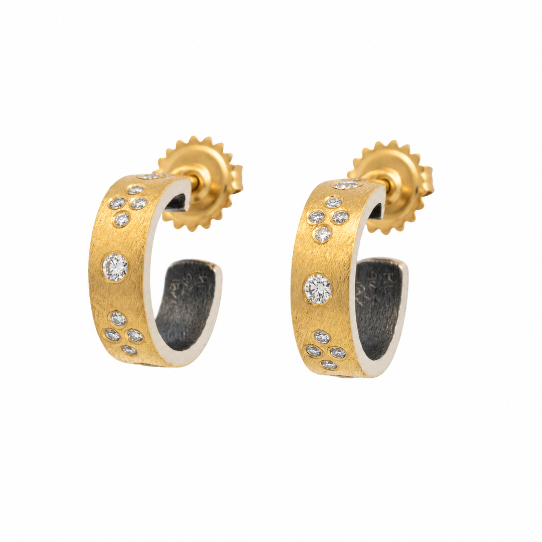 Trunk Show Daphnie Small Diamond Hoop Earrings