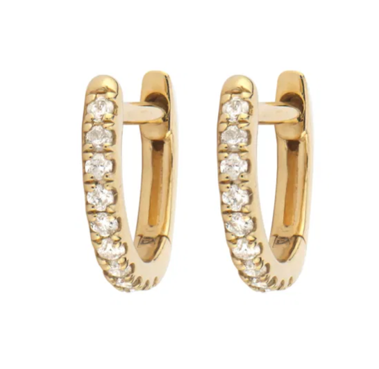 Tiny Pavé Hoop Earrings