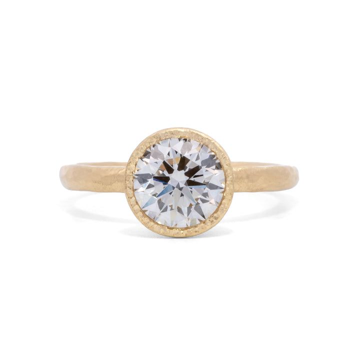Lab Created Round Brilliant Cut Diamond Ring