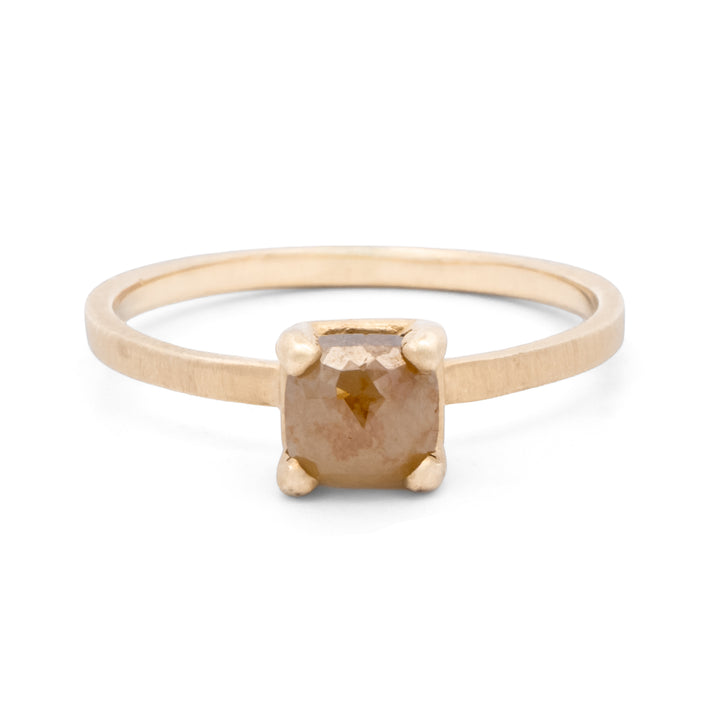 Four Prong Opaque Diamond Ring