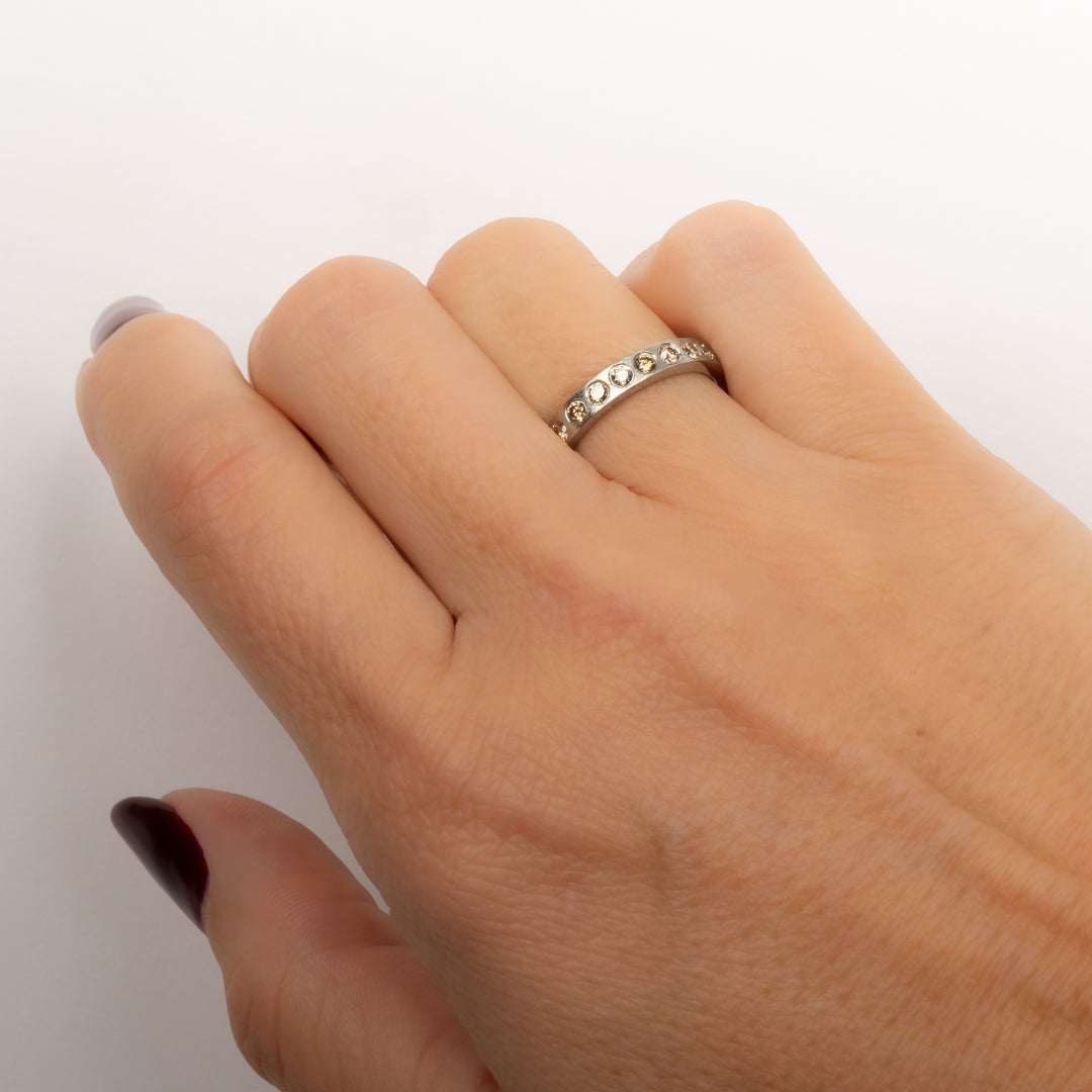 Trunk Show Adam 3 mm Champagne Diamond Ring