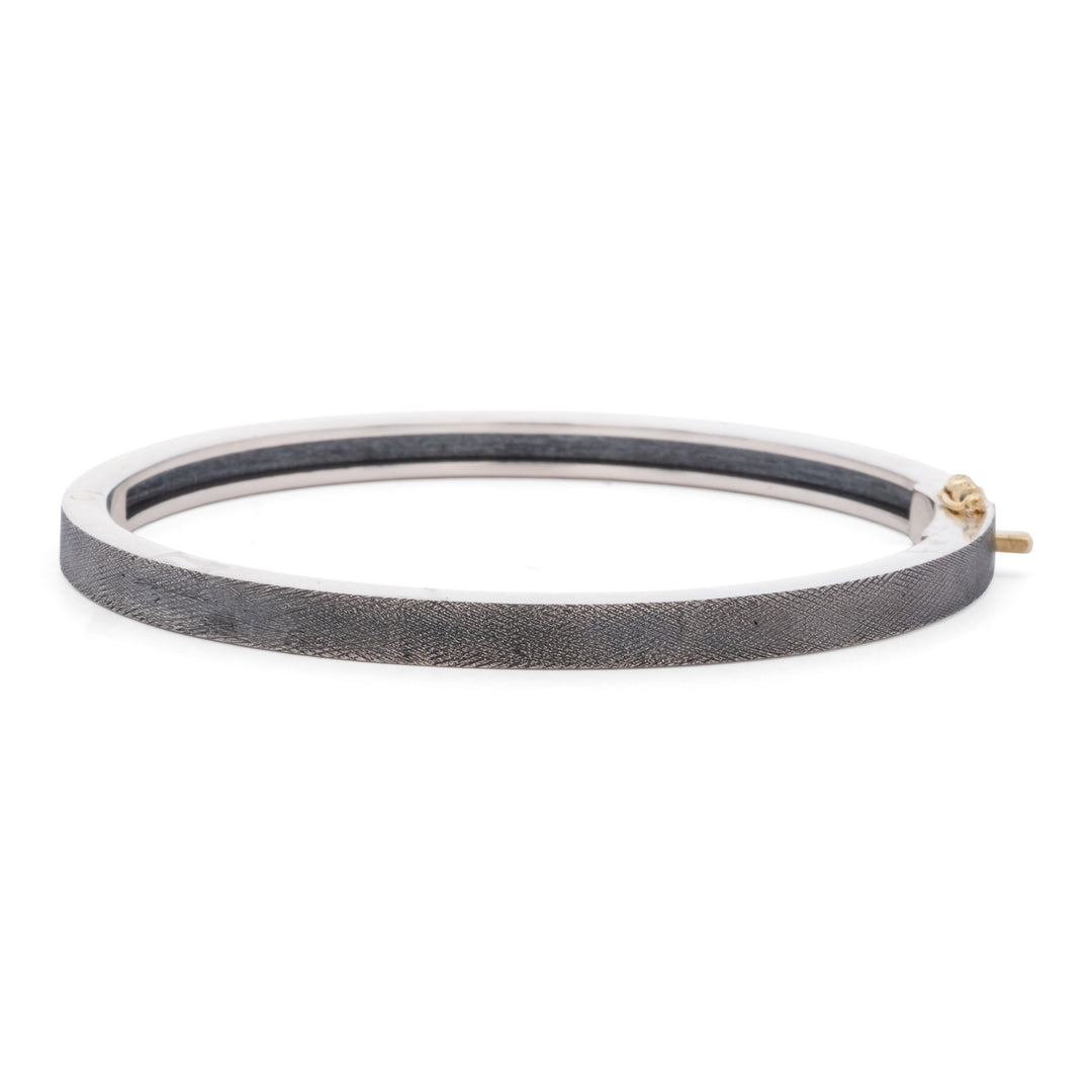 4mm Iman Diamond Silver Bangle Bracelet