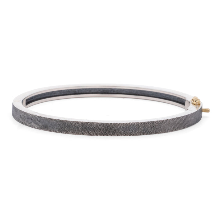4mm Iman Diamond Silver Bangle Bracelet