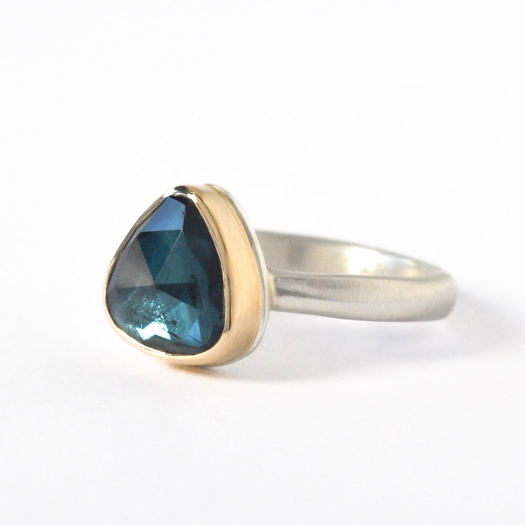 Rose Cut Indicolite Ring