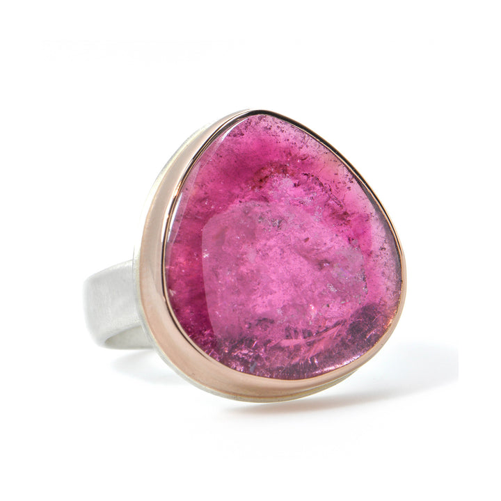 Cabochon Pink Tourmaline Ring