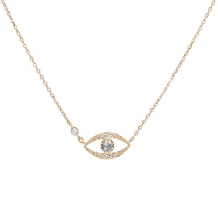 Grey Diamond Eye Necklace