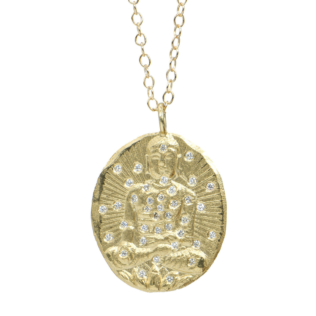 Buddha With Diamond Splash Necklace