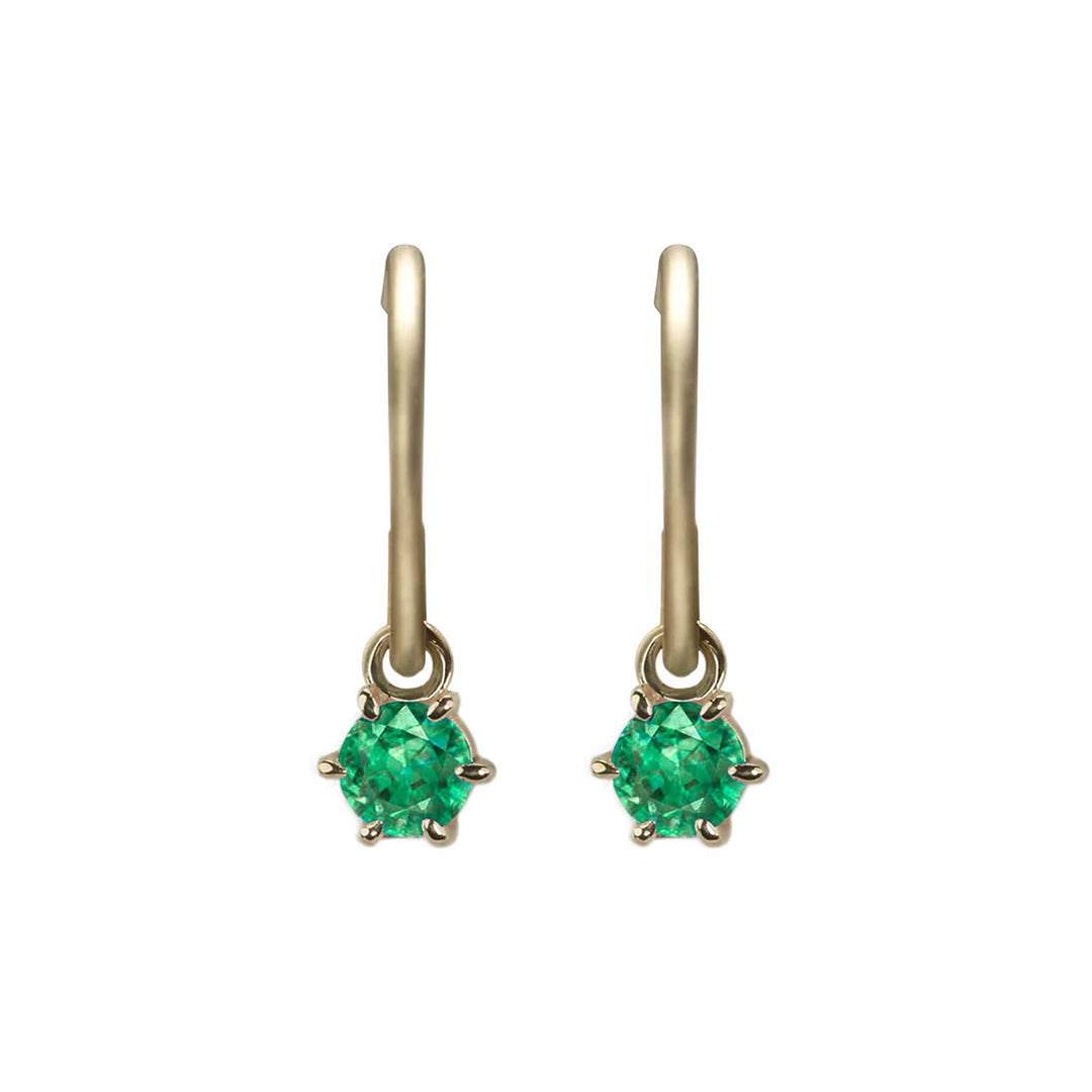 Gideon Emerald Hoop Earrings