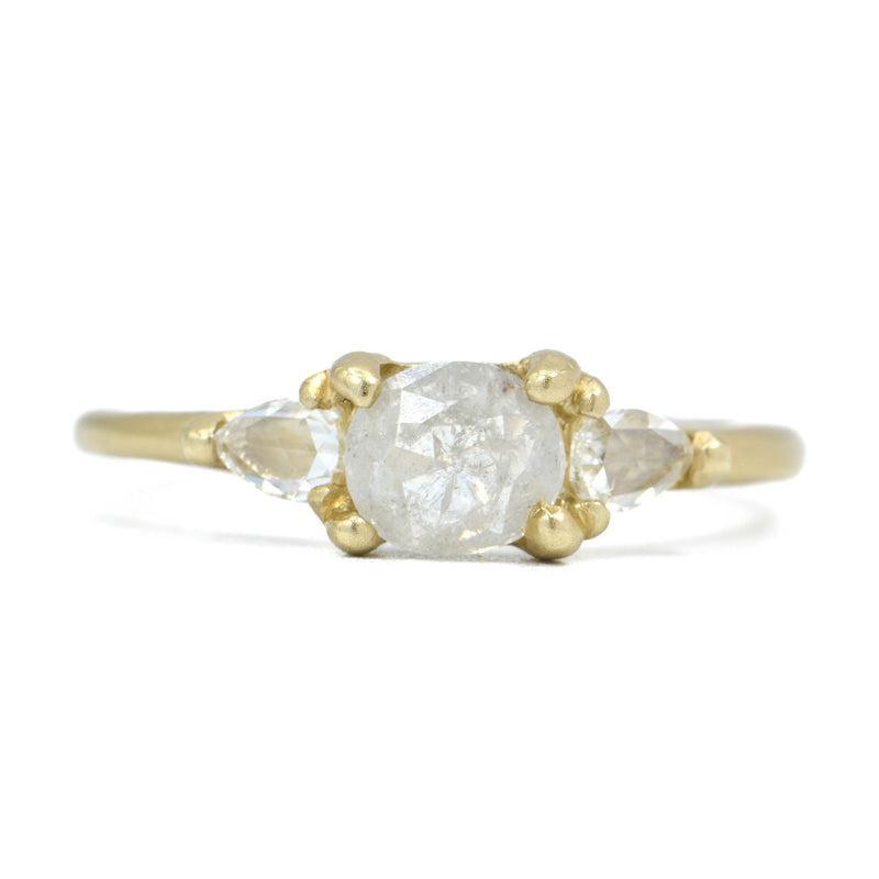 Rustic Oval Diamond Ring