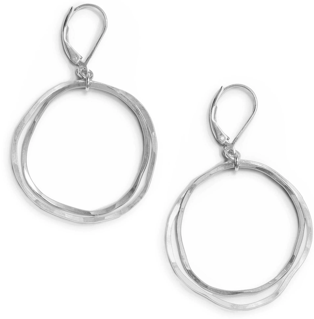 Simple Caldera Irregular Circle Drop Earrings