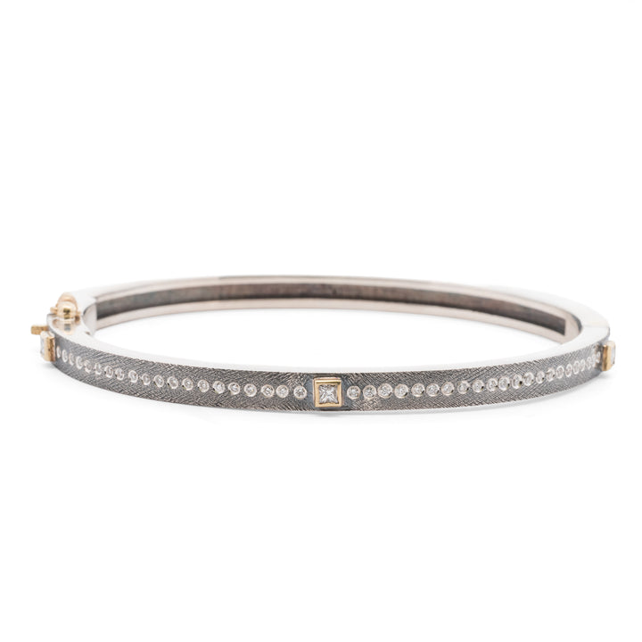Trunk Show 4 mm Princess 3 Bezel Diamond Bracelet