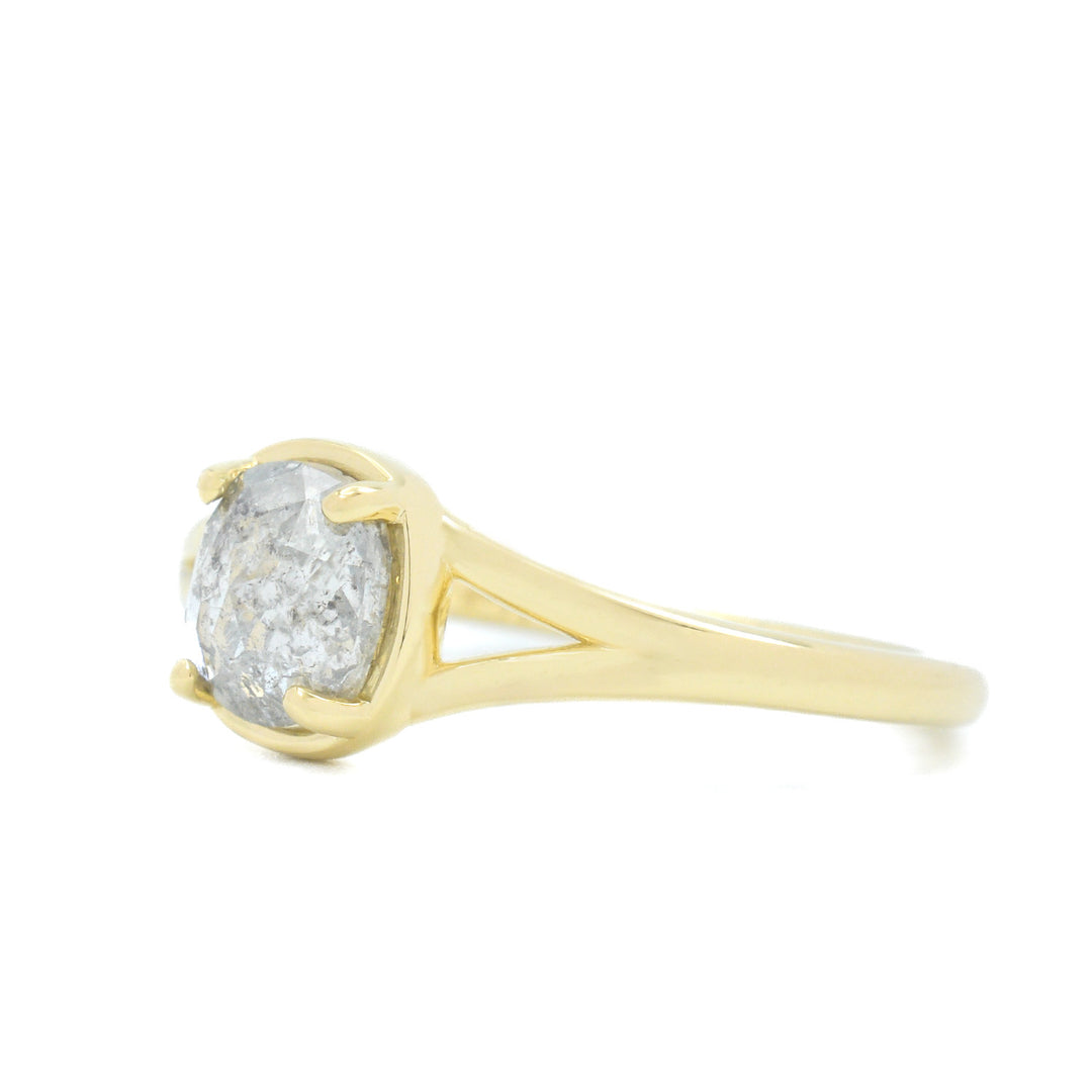 0.86ct Salt & Pepper Diamond Ring