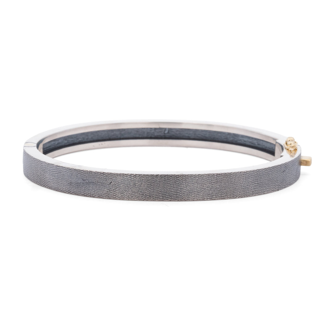 6mm Gemma Lux Diamond Silver Bangle Bracelet