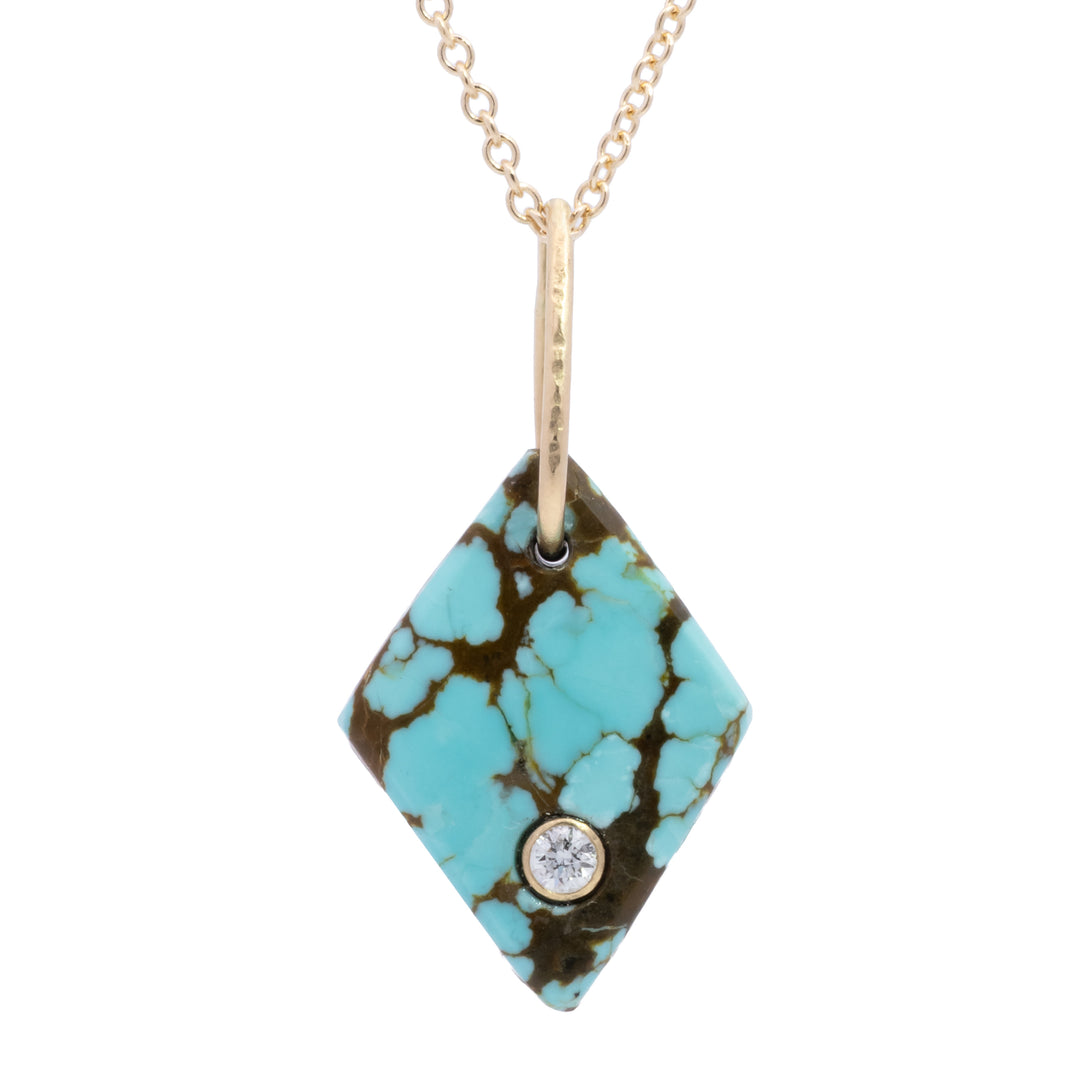 Turquoise Diamond Mini Charm