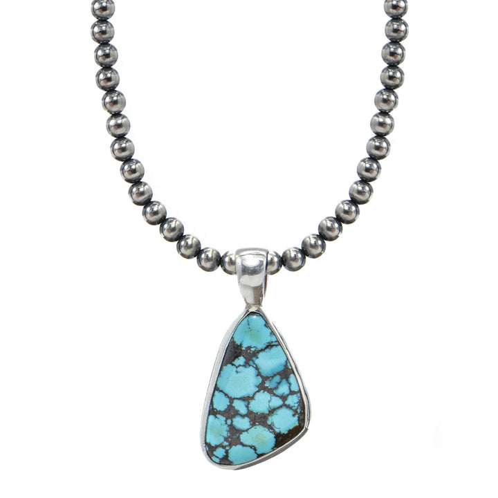 Asymmetrical Bezel Set Turquoise Pendant