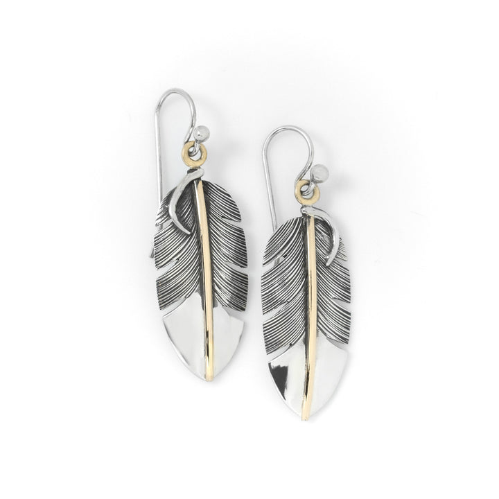 1¾" Feather Drop Earrings