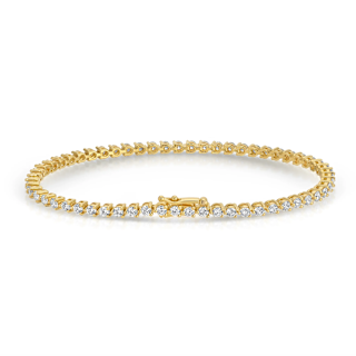 14K Yellow Gold 2.91tcw Lab Diamond Tennis Bracelet