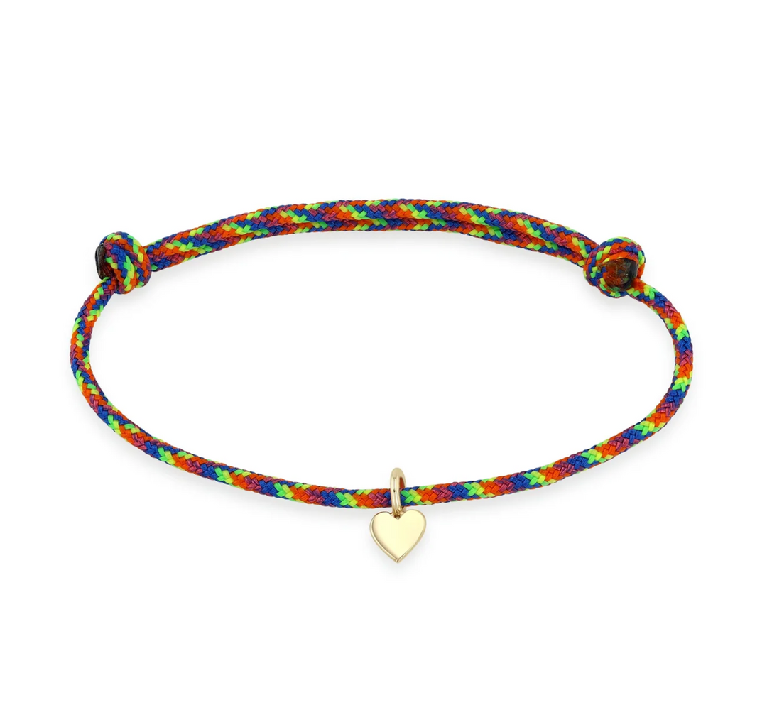 Midi Bitty Heart Charm Paracord Bracelet