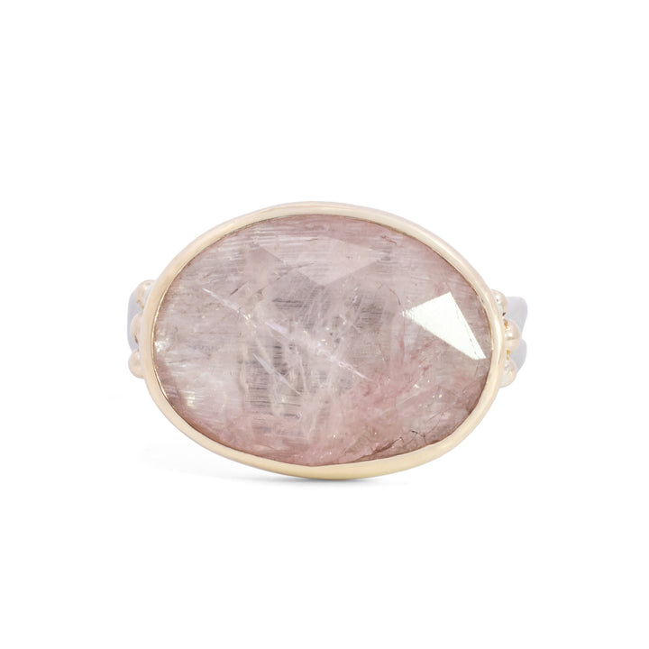 Small Asymmetrical Morganite Ring