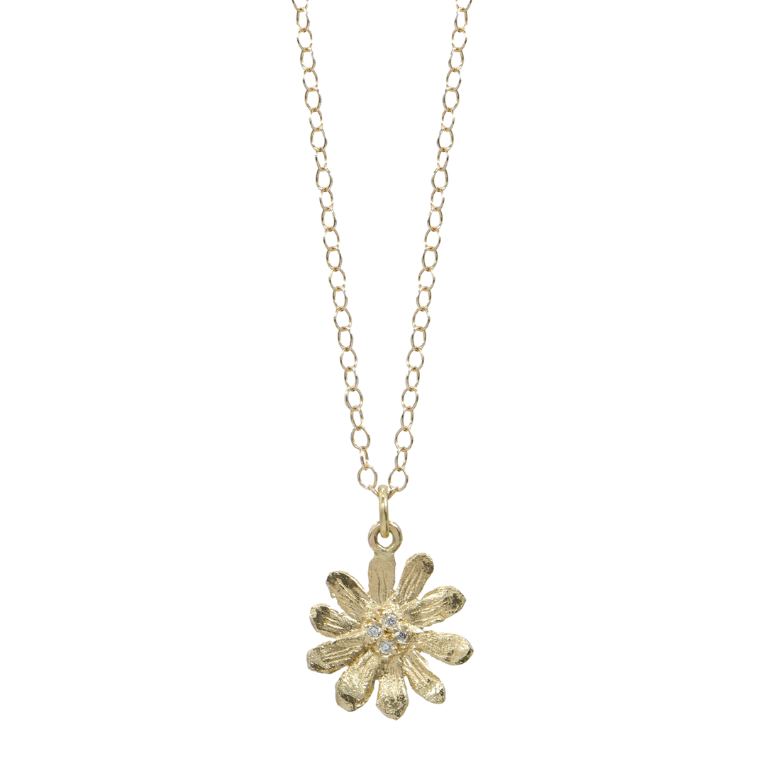 Daisy Diamond Pendant Necklace