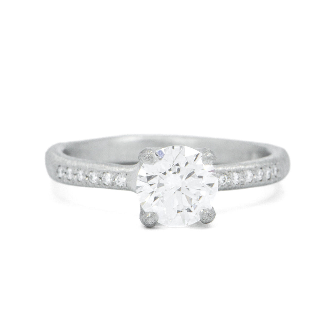 Lab Created Round Brilliant Cut Diamond Ring