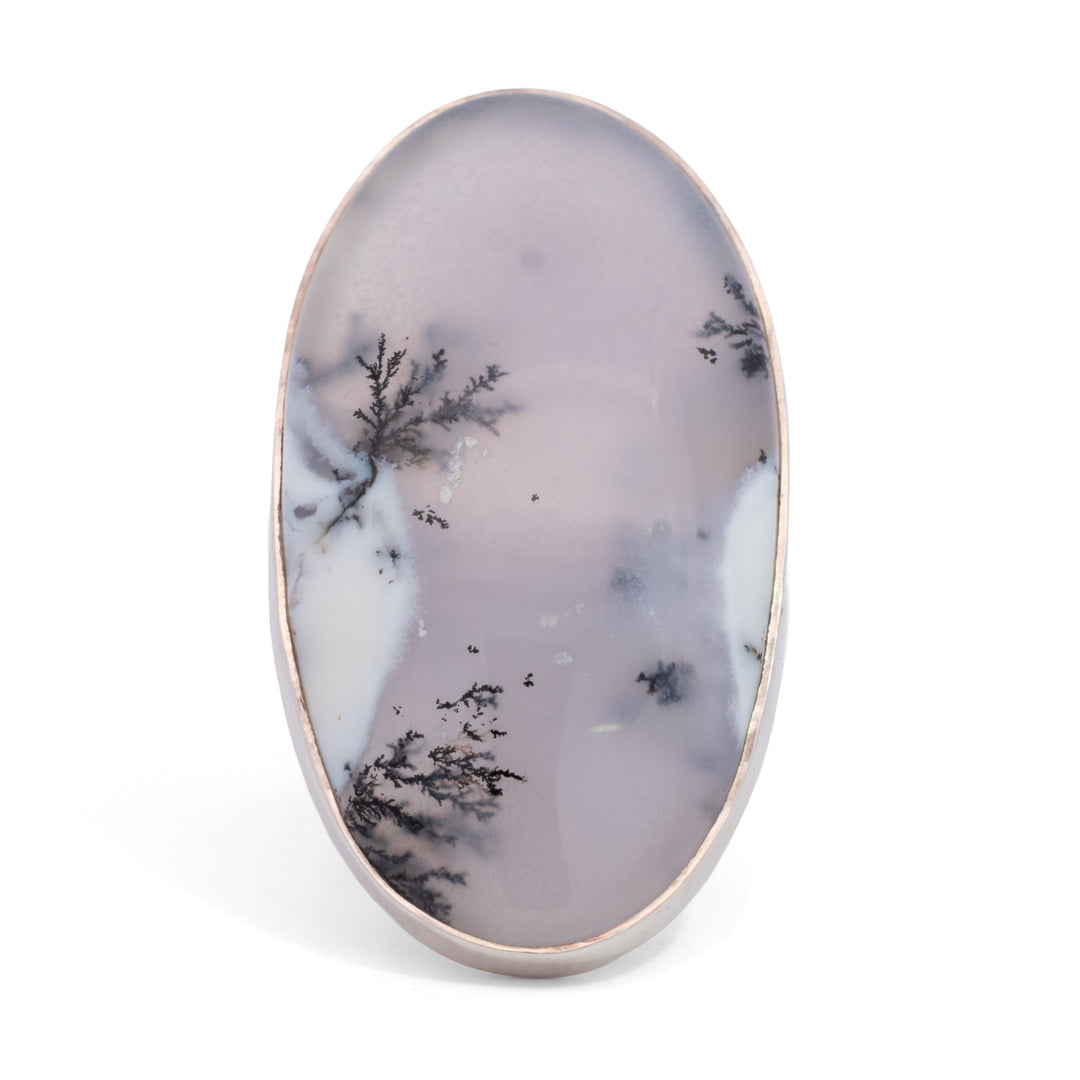 Oval Dendritic Agate Ring