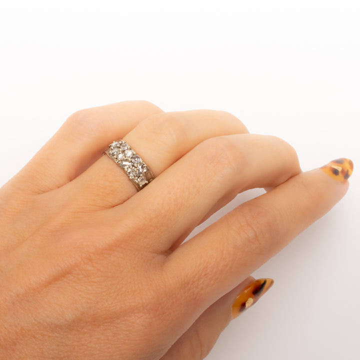 Atelier Narce 0.82 tcw Rustic Cut Diamond Cluster Ring