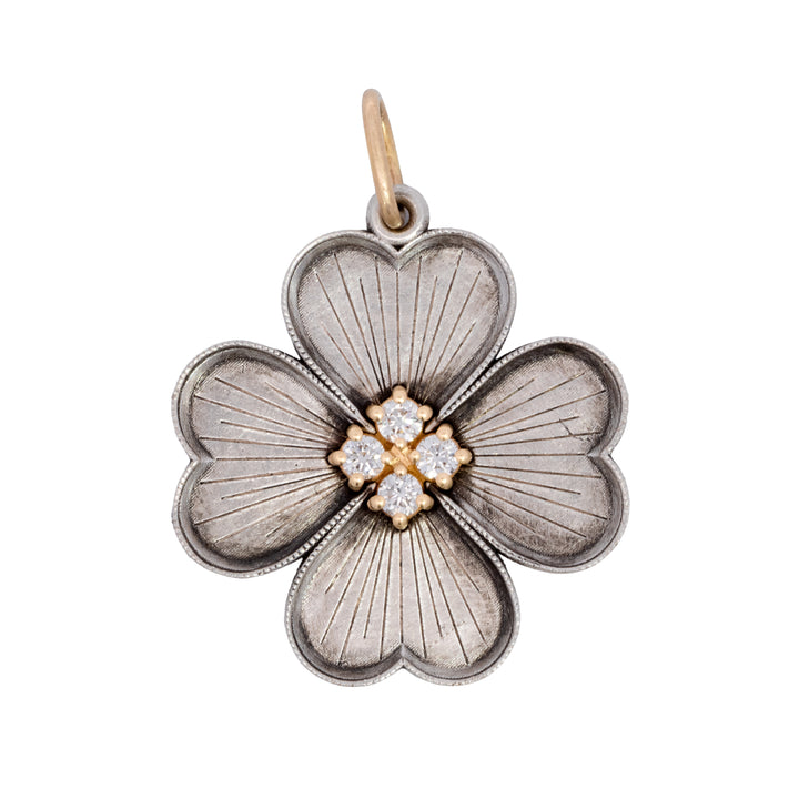 Medium Engraved Shamrock Charm