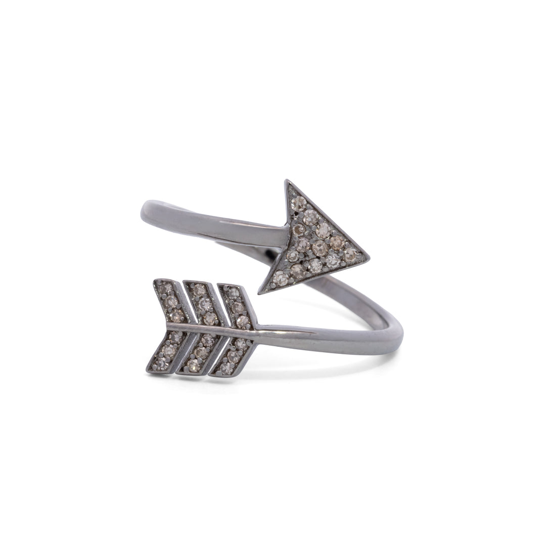 Pavé Diamond Arrow Wrapped Ring