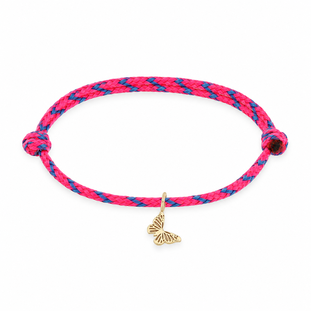 Midi Bitty Butterfly Charm Paracord Bracelet
