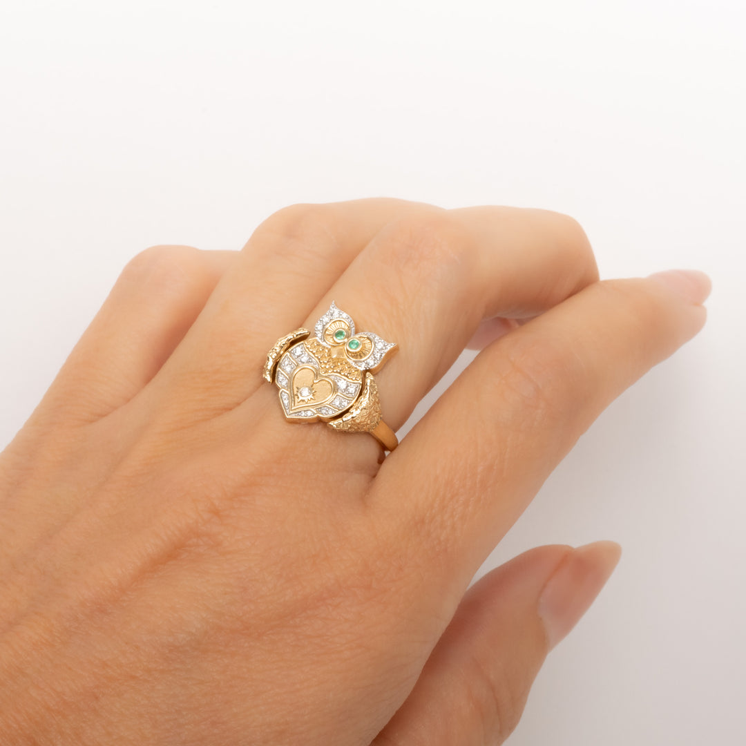 Love Owl Flip Ring