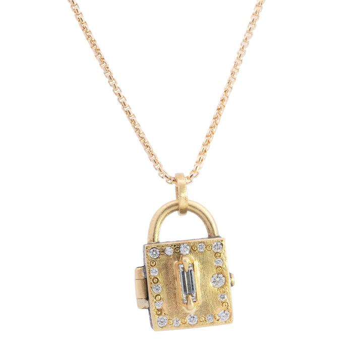 Mini Baguette Diamond Locket