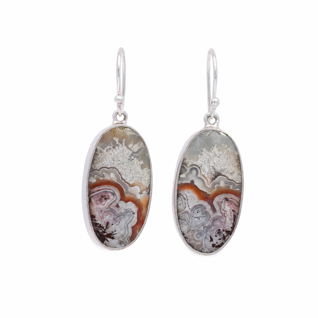 Crazy Lace Agate Drop Earrings