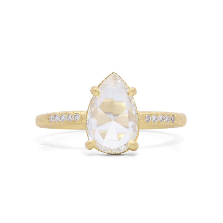 Lab Created Pear Diamond Ring
