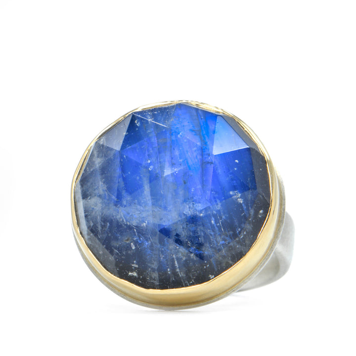 Round Blue Moonstone Ring