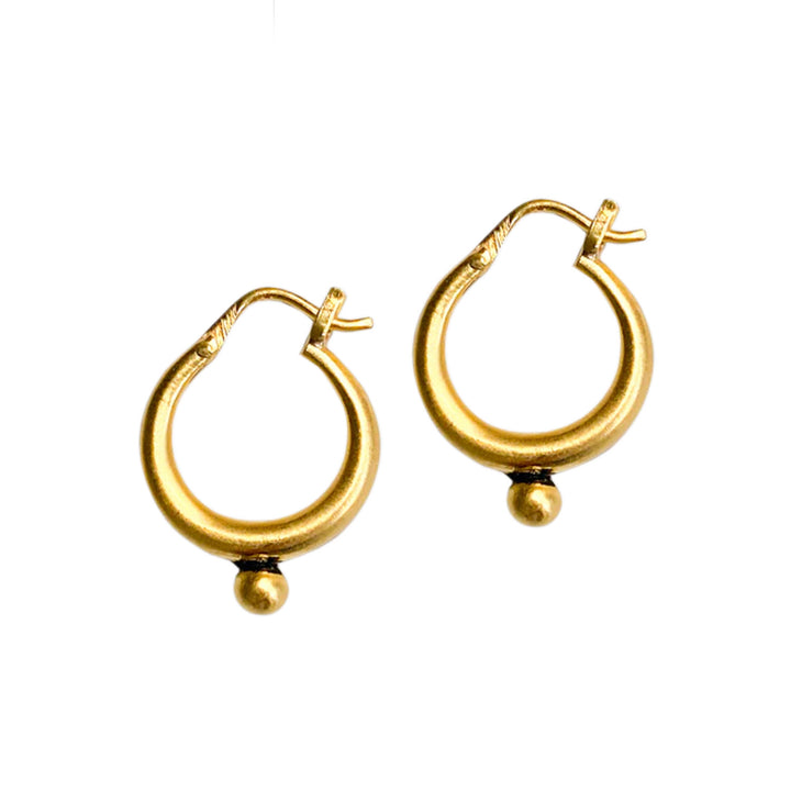 Granulated Ball Hoop Earrings