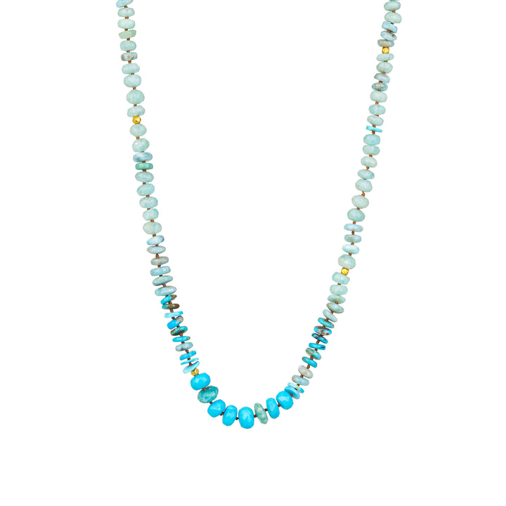 Turquoise & Aquamarine Multi-Beaded Necklace