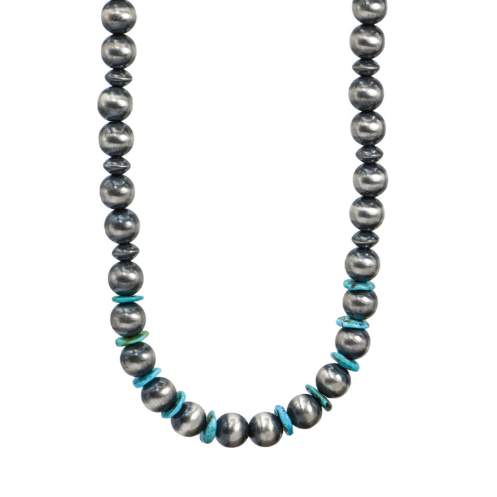 Large Navajo Pearl Turquoise Necklace