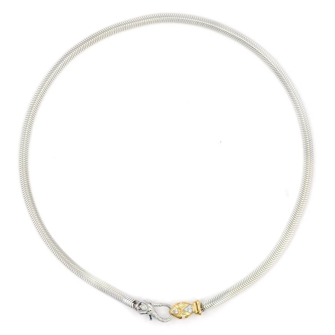 Bejeweled Infinity Serpent Chain Necklace