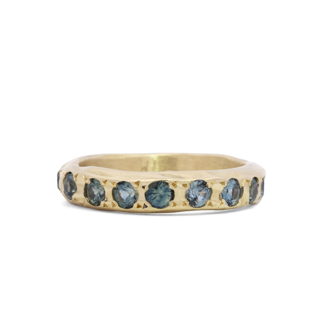 11 Stone Montana Sapphire Ring
