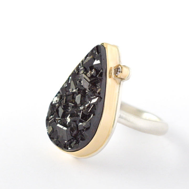 Teardrop Andradite Ring